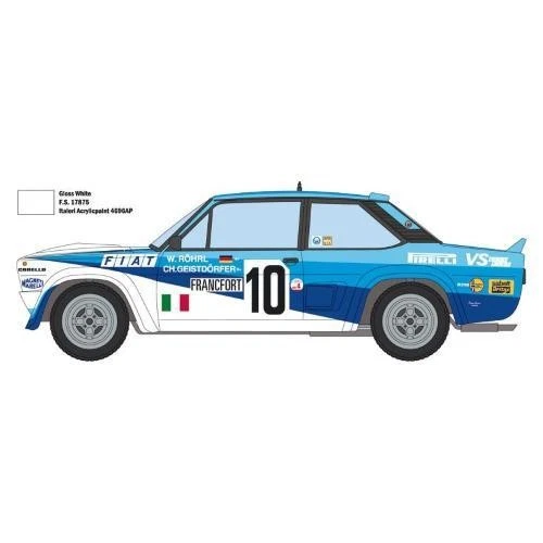 ITALERI FIAT 131 ABARTH RALLY Kit IT3662 MODELLISMO AUTO STATICO KIT SCALA 1:24 - Immagine 3 di 3