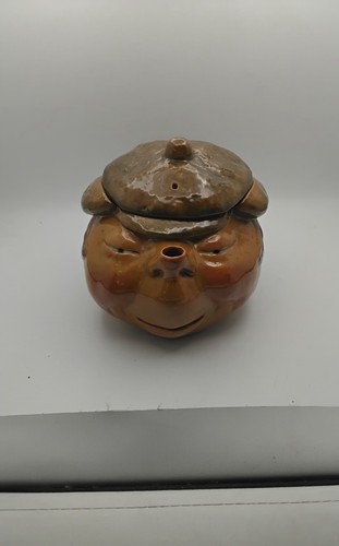 CIRCA 1888 RAFAEL BORDOLO PINHEIRO PORTUGUESE POTTERY GOLFER CARICATURE TEAPOT