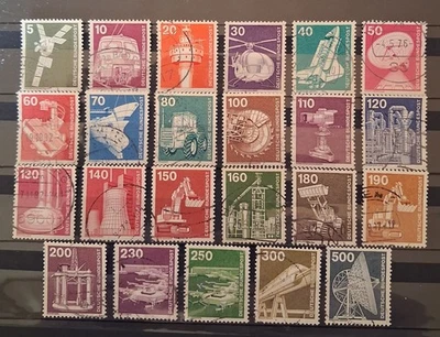 BRD  MiNr.  846-1138, " Industrie und Technik " Satz komplett, gestempelt - Bild 1 von 3
