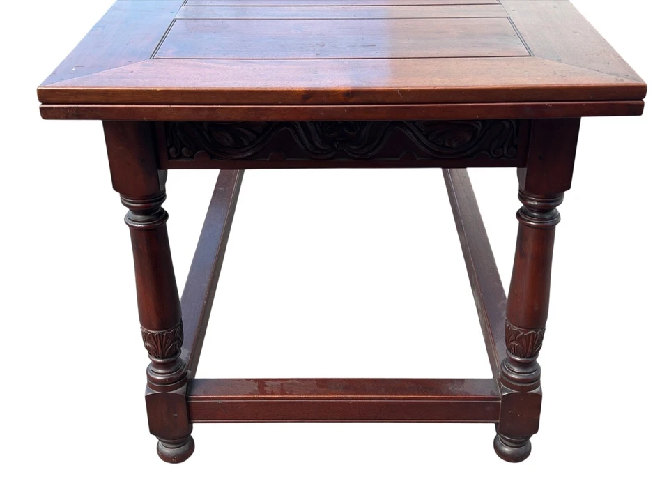 estilo antiguo nogal camilla base pub taberna mesa 11 pies extensión barroca Foto 2 de 4