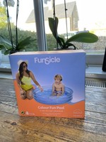 Funsicle Kids Inflatable Pool 91x23cm Age 2+ Colour Fun Pool Blue See Through