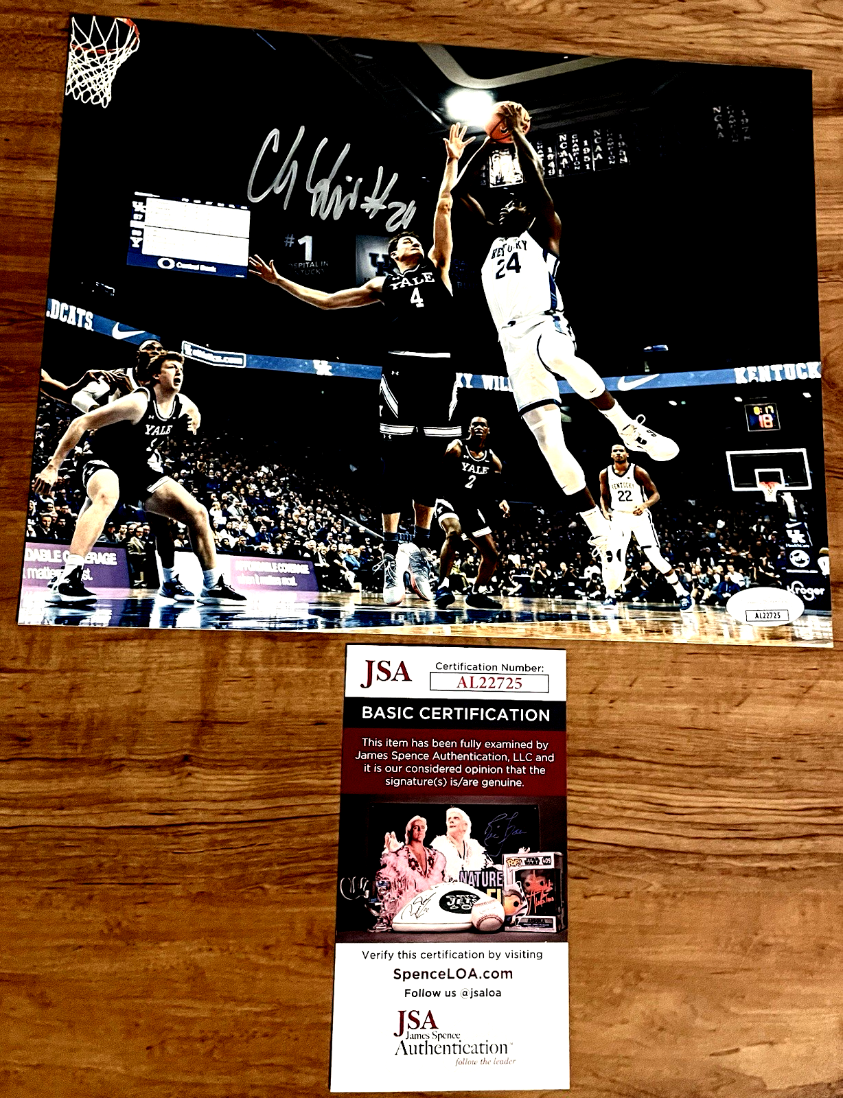 CHRIS LIVINGSTON Kentucky Wildcats SIGNED 8x10 Photo JSA COA 