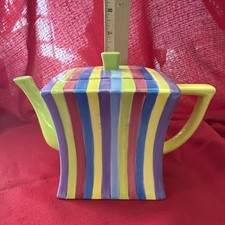 Pacific Rim Handpainted Ceramic Teapot with Rope Twist Handle and Spout — listing 4