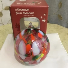 Zorza Hand Blown Handmade Glass Christmas Ornament From Poland