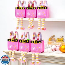 MOSHAKALA Christmas mini Gift Bags, Elf shirt Pink Christmas Trea