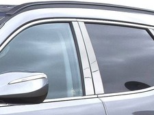 Qaa Fits Hyundai Santa Fe 2013-2018 4 Pc Ss Pillar Post Trim Pp13335