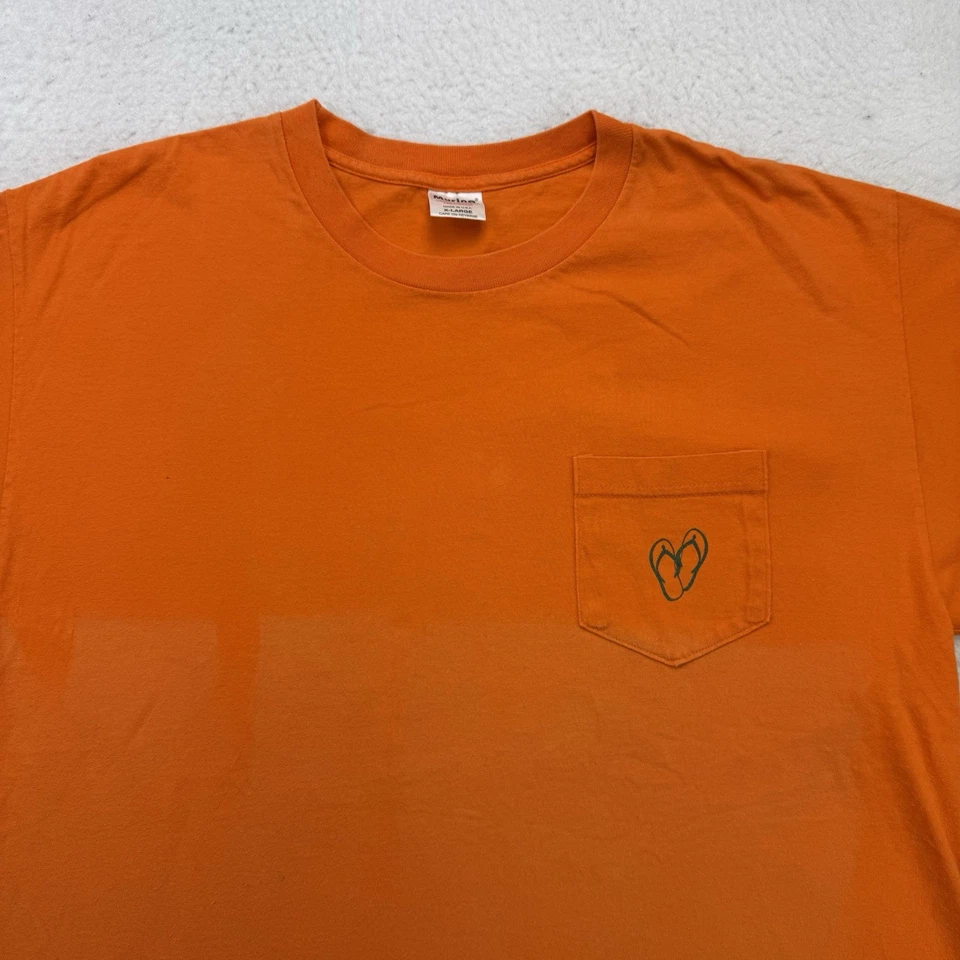 Camisa De Colección Margaritaville Para Hombres XL Naranja Hemisferio Danza Importada Tequila Foto 3 de 4