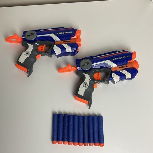 Nerf Gun Bundle Firestrike N Strike Elite With Laser X2 Plus 10 Bullets