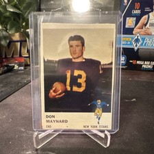 1961 Fleer Don Maynard ROOKIE CARD New York Titans American Football League Card. rookie card picture