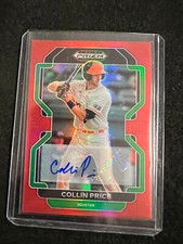 2022 Prizm Draft Picks Red 38/50 Auto Collin Price #PDP193 Houston Astros