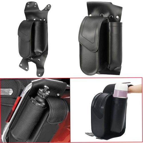 Crash Bar Saddlebag Guard Bag Water Bottle Holder For Harley Street