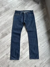 A.P.C. men's Japanese straight navy blue denim jeans Sie: 34