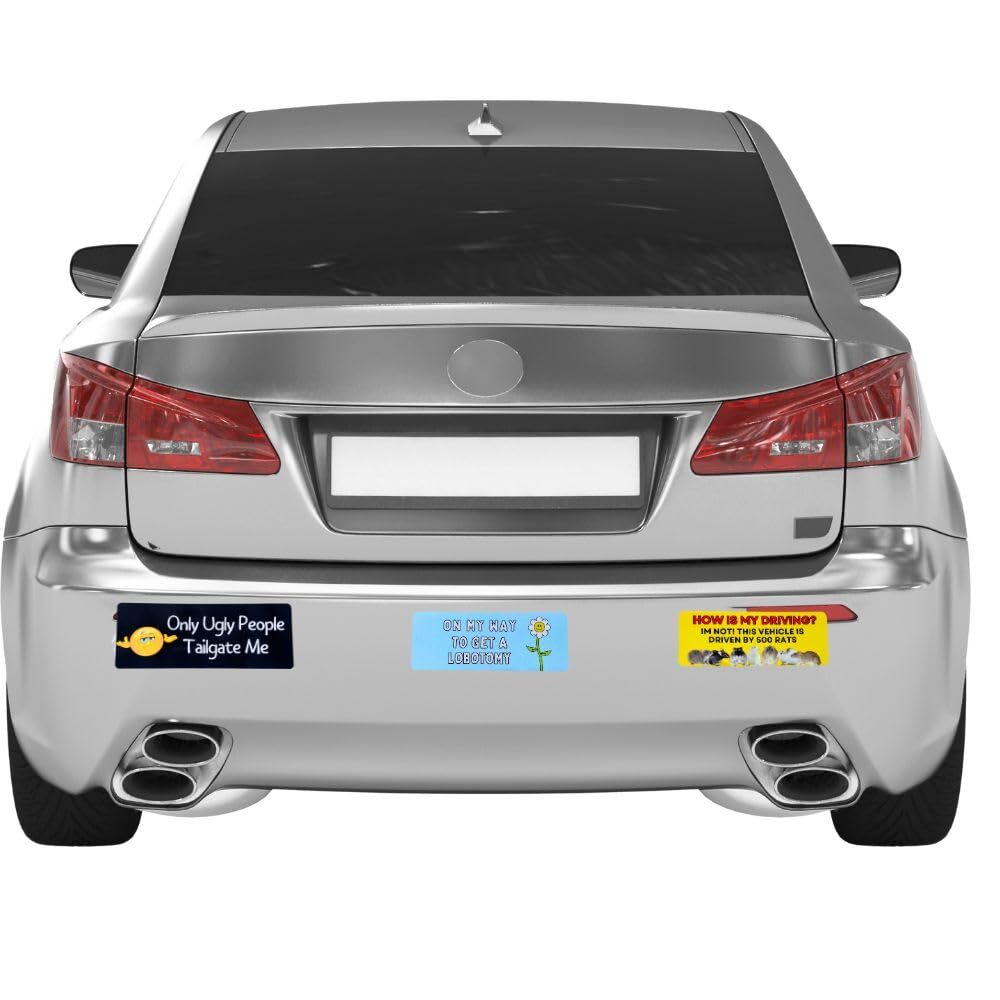 10PC Funny Car Bumper Magnets | Magnetic Auto Bumpers Magnet Decals for Cars
