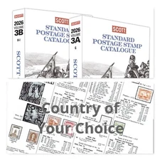 Country Pages from 2026 Scott Standard Postage Stamp Catalog 3A-3B FREE US SHIP