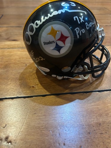 Dermontti Dawson HOF 2012 ++ Signed Auto PITTSBURGH STEELERS Mini Helmet JSA - Picture 7 of 17