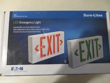 Sure-Lites LPX6 Series 1.04-Watt White Integrated LED Exit Sign, Red Letters