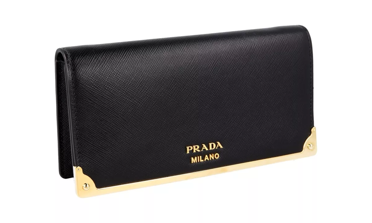 LUXURY PRADA SAFFIANO SHOULDER BAG HANDBAG 1DH044 BLACK LEATHER PURSE