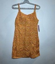 Women's Sleeveless Woven Bodycon Dress - Wild Fable Orange Floral XL