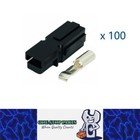 <!--F#f_0-->100 x 30A Black Anderson Style Single Pin 30Amp Connector Black Single Terminal<!--F/-->