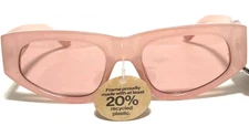 New Ophelia Roe SUNGLASSES Clear Pink Thick Retro Cute Pink Rose Lenses