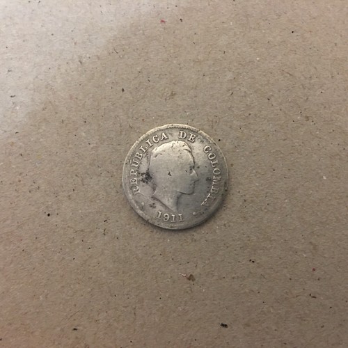 COLOMBIA 10 CENTAVOS 1911 KM 196.1 VG-F.