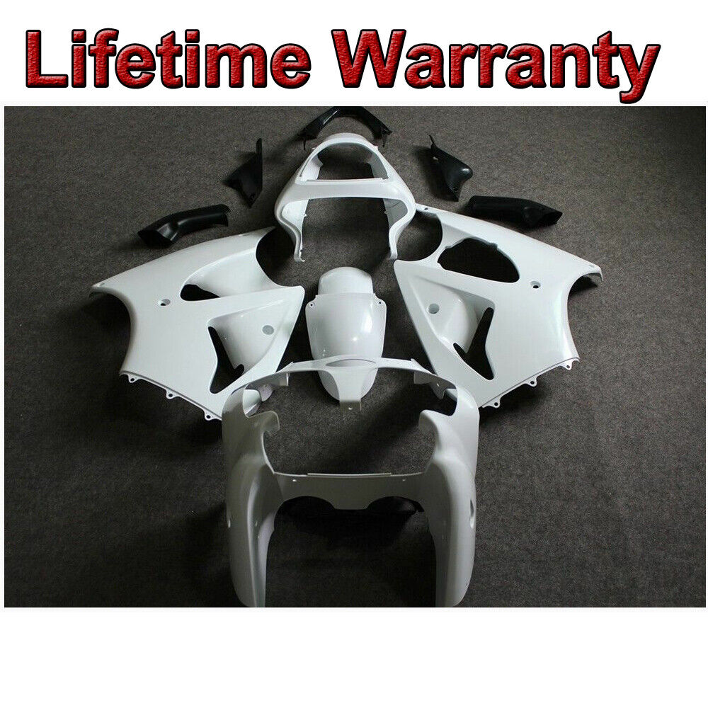Unpainted White Fairings Kit Bodywork For Kawasaki ZX6R 2000 Unpainted White Fairings Kit Bodywork For Kawasaki ZX6R 2000
