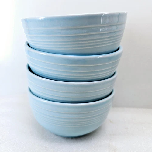 set 4 Small Bistro BOWLS sky blue HOMER LAUGHLIN FIESTA WARE 22 OZ. NEW
