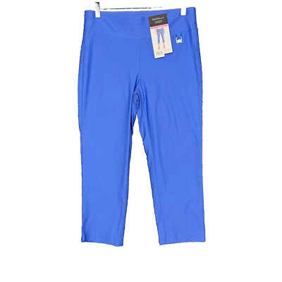 Rafaella Pants Womens 6 Blue Capri Pull On Elastic Comfort Waist Stretch NWT