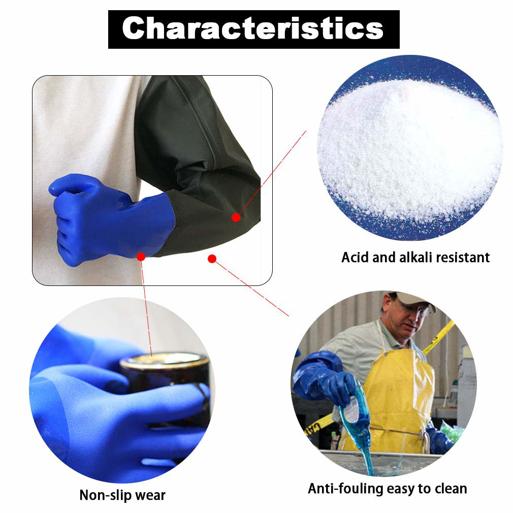 Drain cleaning gloves,Pond Gloves,Long Rubber gloves,Waterproof Gloves