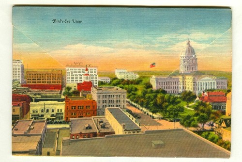 Vintage 1932 TOPEKA KANSAS Souvenir Postcard Folder! Curt Teich D-1812! - Picture 2 of 6