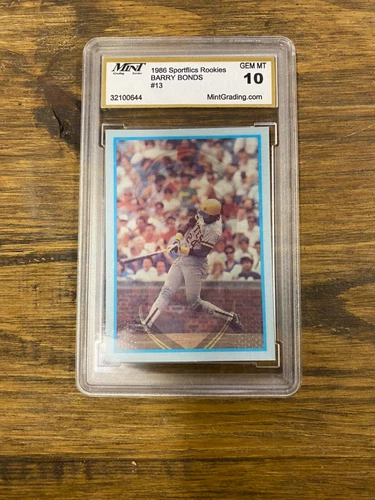 1986 Sportflics Rookies #13 Barry Bonds Rookie Card RC MINT Grading MGS GEM 10