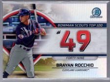 Brayan Rocchio 2023 Bowman Chrome Baseball Scouts Top 100