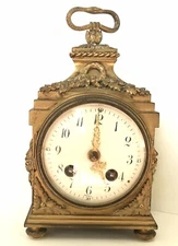 Bronze Empire Mantel Clock Grenon France Uroboros Design 