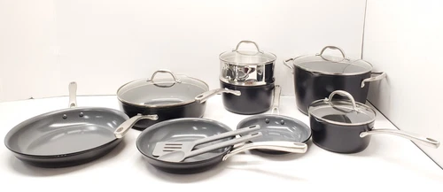 Nice In Box Tramontina Ceramic Non-Stick 12pc Cookware Set W/ Utensils