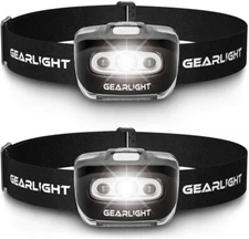 LED Headlamp Flashlight S500 [2 Pack]  Running Camping Outdoor  for Kids/Adults
