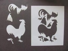 L658 Rooster Chicken STENCIL Mylar Durable Reusable airbrush Made in USA*_*