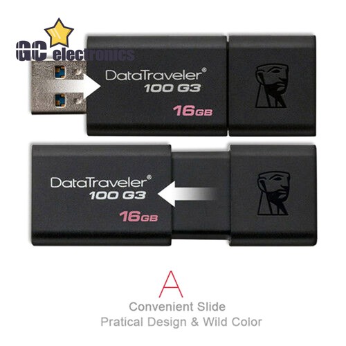 Kingston DT100G3 8 GB 16/32/64 GB 128 GB unità flash viaggiatore dati USB 3.0 A3GE - Foto 5 di 35