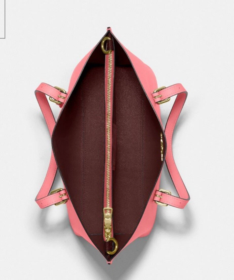 Coach C4084 Mollie 25 borsa a tracolla in pelle rosa taffy nuova con etichette $325