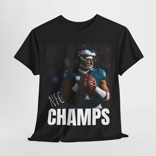 Champs philadelphias Jalen hurts Unisex Heavy Cotton T-Shirt, Game Day Football T-Shirt