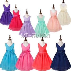 Madchen Kommunions Hochzeit Kleid Kinder Festlich Kleid Sommerkleid Festkleider Ebay