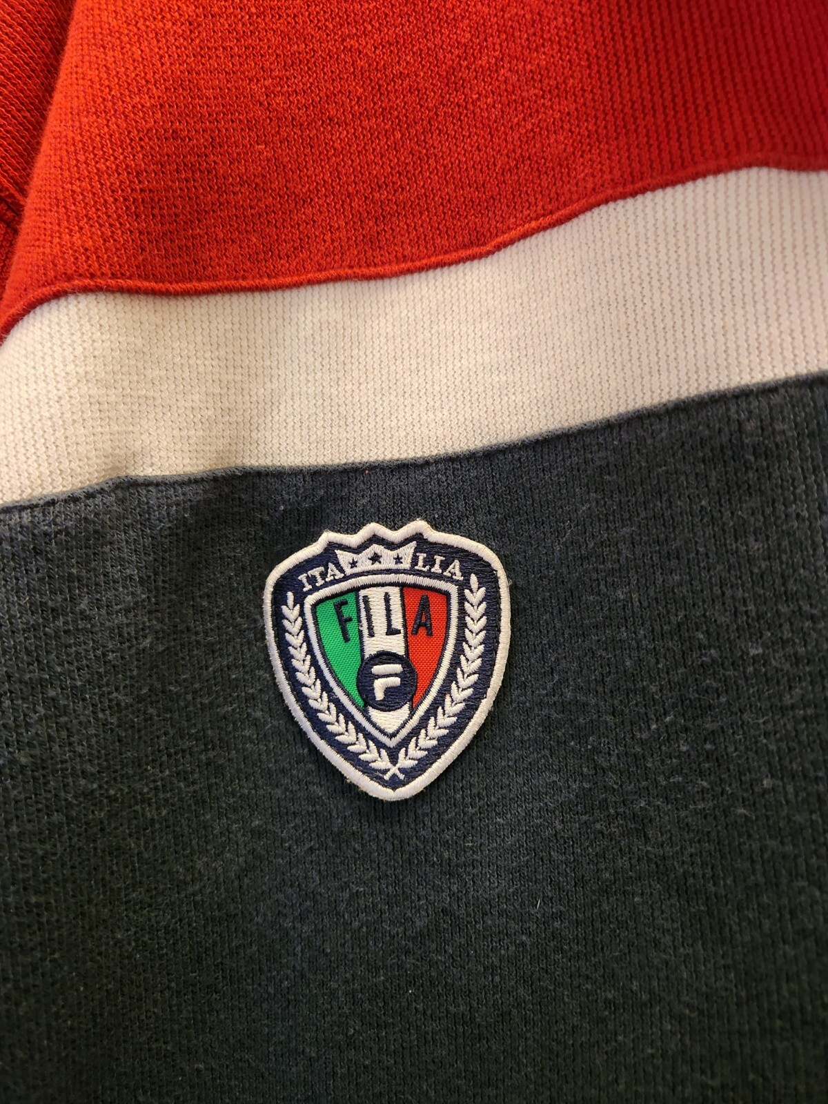 Vintage FILA Italia Uomo Warm Up Track Jacket XXL 58 Blu Rosso Bianco