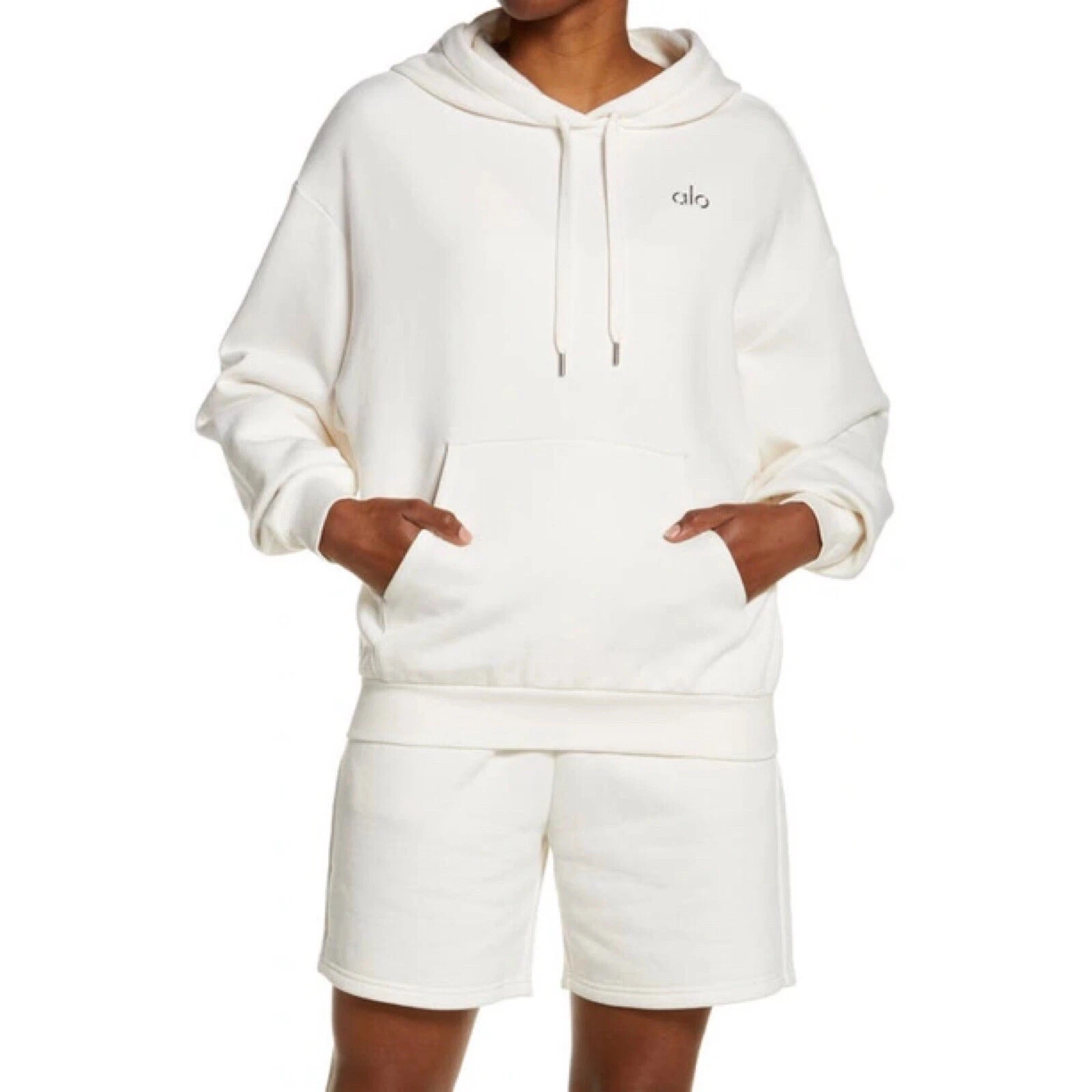 OFF WHITE Felpa con cappuccio Alo Yoga Accolade avorio S