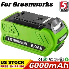 For GreenWorks 40V 6.0Ah 29472 40Volt Lithium Battery G-MAX Battery 29462 29482