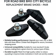 C Brake Pads for Road Bike BMX City Bicycle Brake Pads Replacement Brake Shoes 