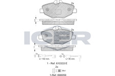 Bremsbelagsatz Vorne Bosch-System für Mercedes W211 Limo Vf211 S211 Kombi 02-08