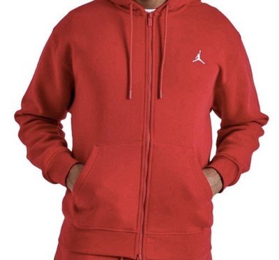 Air Jordan Brooklyn Fleece Full-Zip Hoodie Gym Red FV7289-687 Men s XXL