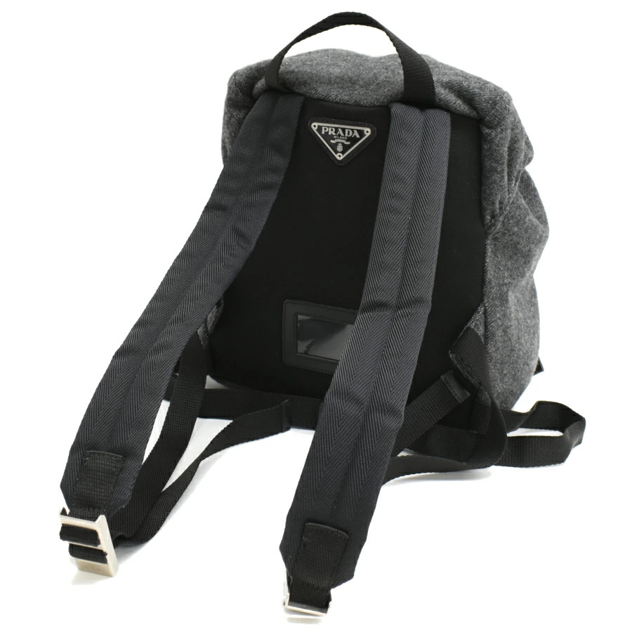Prada Wool Backpack Mini Rucksack Gray Unisex Ver… - image 7