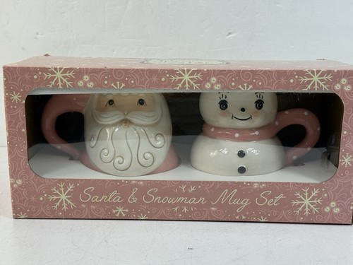 Johanna Parker tazza ceramica 20 oz Babbo Natale e pupazzo di neve set di 2 - Foto 2 di 5