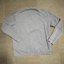 Gray Men's Baggy Crew Neck Long Sleeve Pullover Sweater Solid Regular