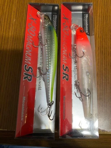 Megabass X-80 Magnum SR 2pcs Set GP Red Head GG Chart Back Bora New